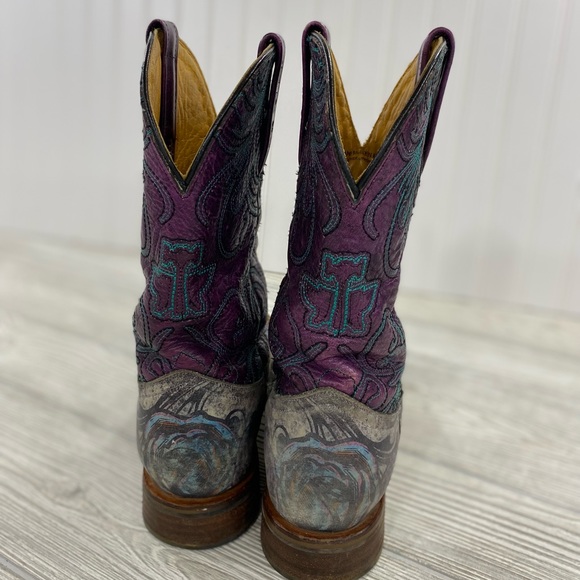 Tin Haul Shoes Tin Haul Guns N Roses Purple Embroidered Cowboy Boots Sz 9 Poshmark